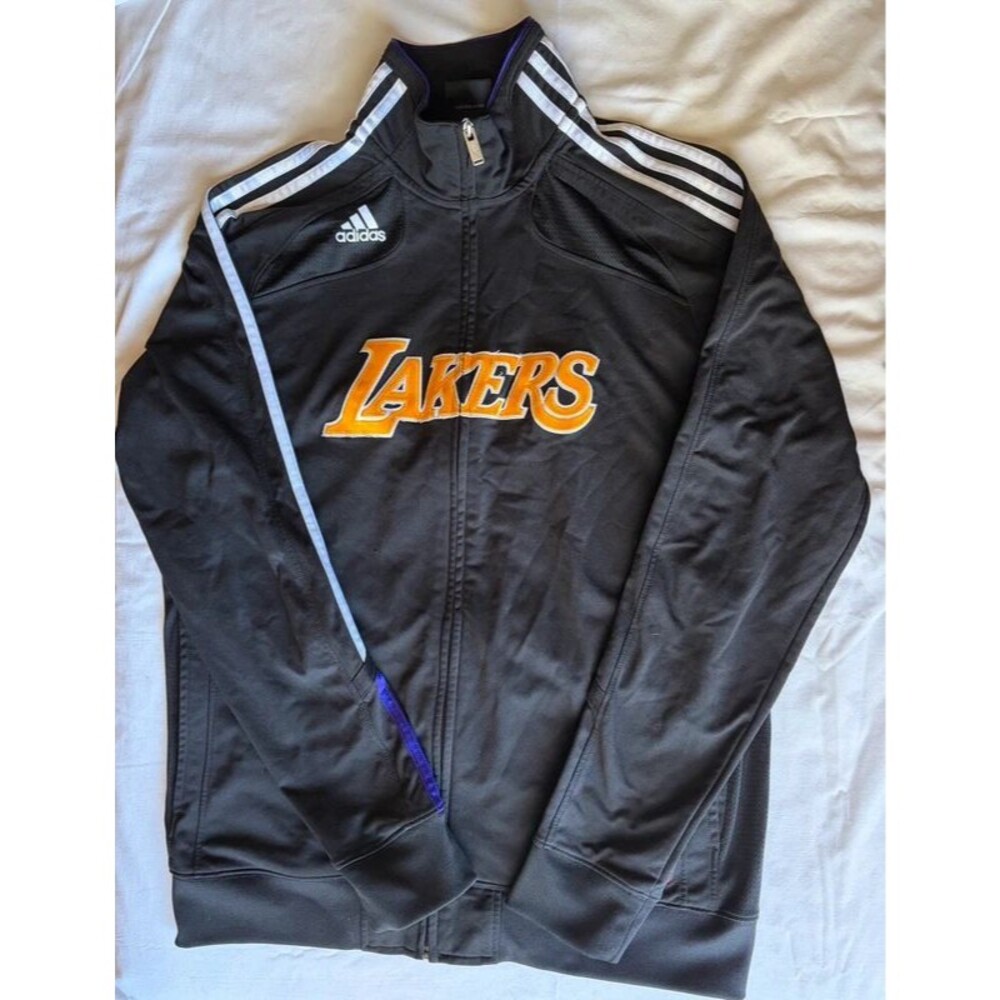 Adidas NBA Los Angeles Lakers Full-Zip Track Jacket – Black - Size Medium
